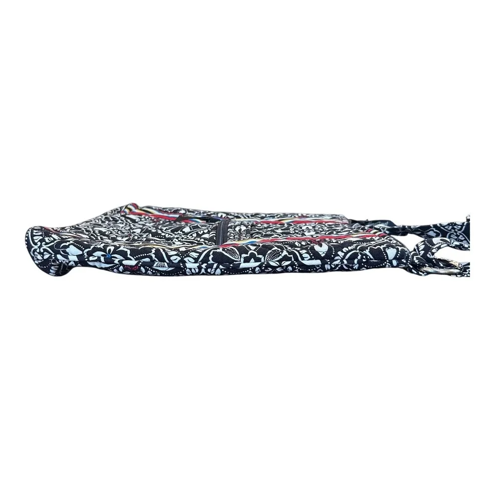 Vera Bradley Paisley in‎ Confidence Hipster Crossbody Bag Black White Quilted